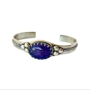 CAROLYN POLLACK STERLING SILVER 925 AMETHYST CUFF